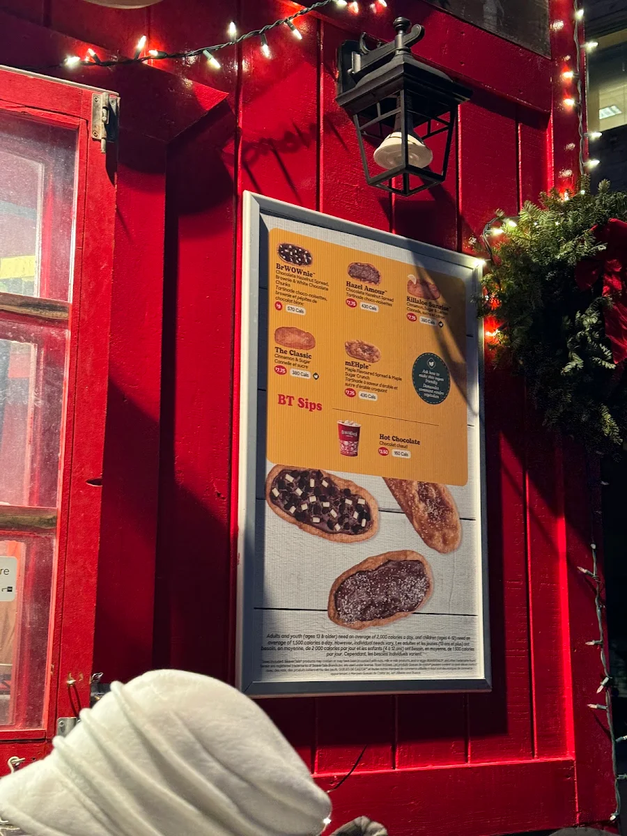 Menu, BeaverTails Winter Store