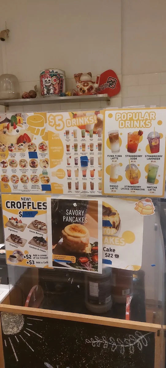 Menu, Fuwa Fuwa Japanese Pancakes