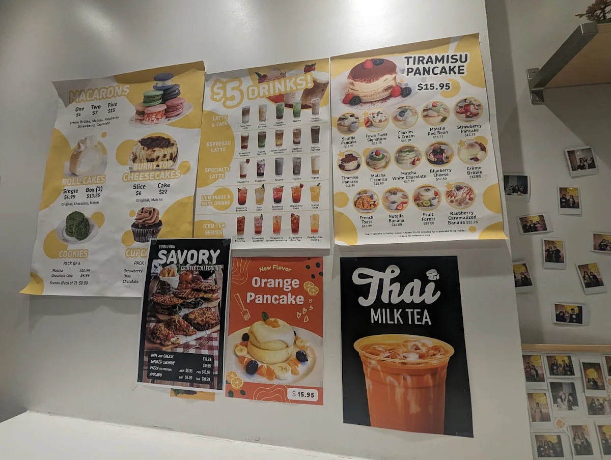 Menu, Fuwa Fuwa Japanese Pancakes