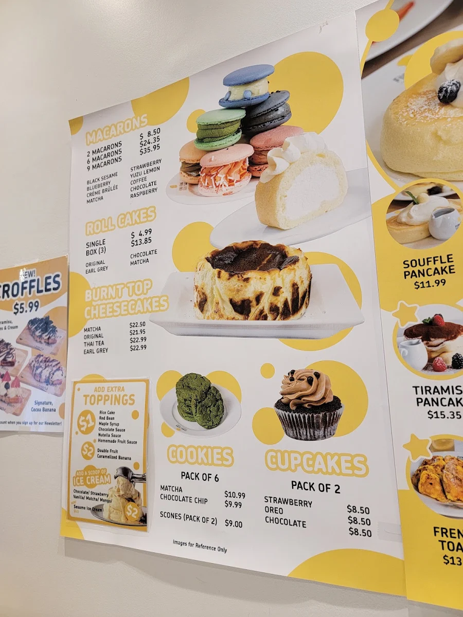 Menu, Fuwa Fuwa Japanese Pancakes