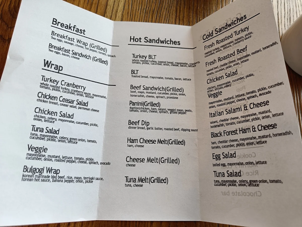 Menu, Lunch Bucket Deli