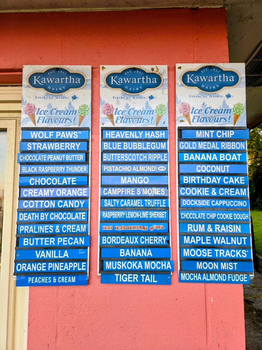 Menu, Tasty scoop ancaster