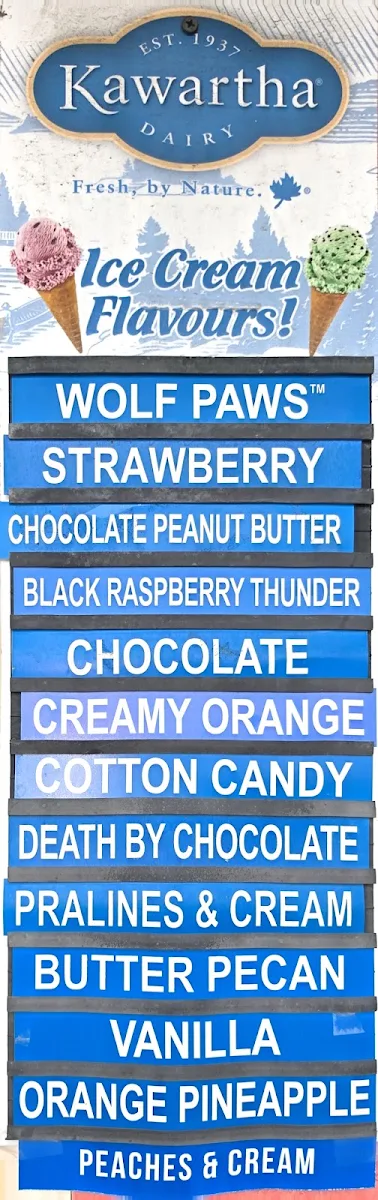 Menu, Tasty scoop ancaster