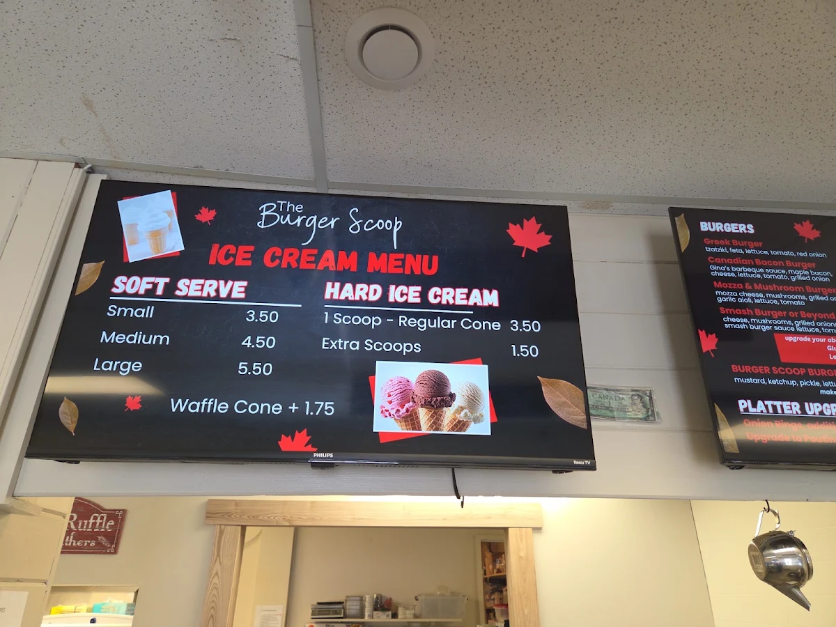 Menu, Burger scoop