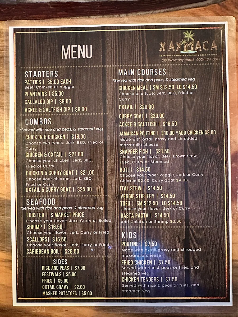 Menu, Xaymaca