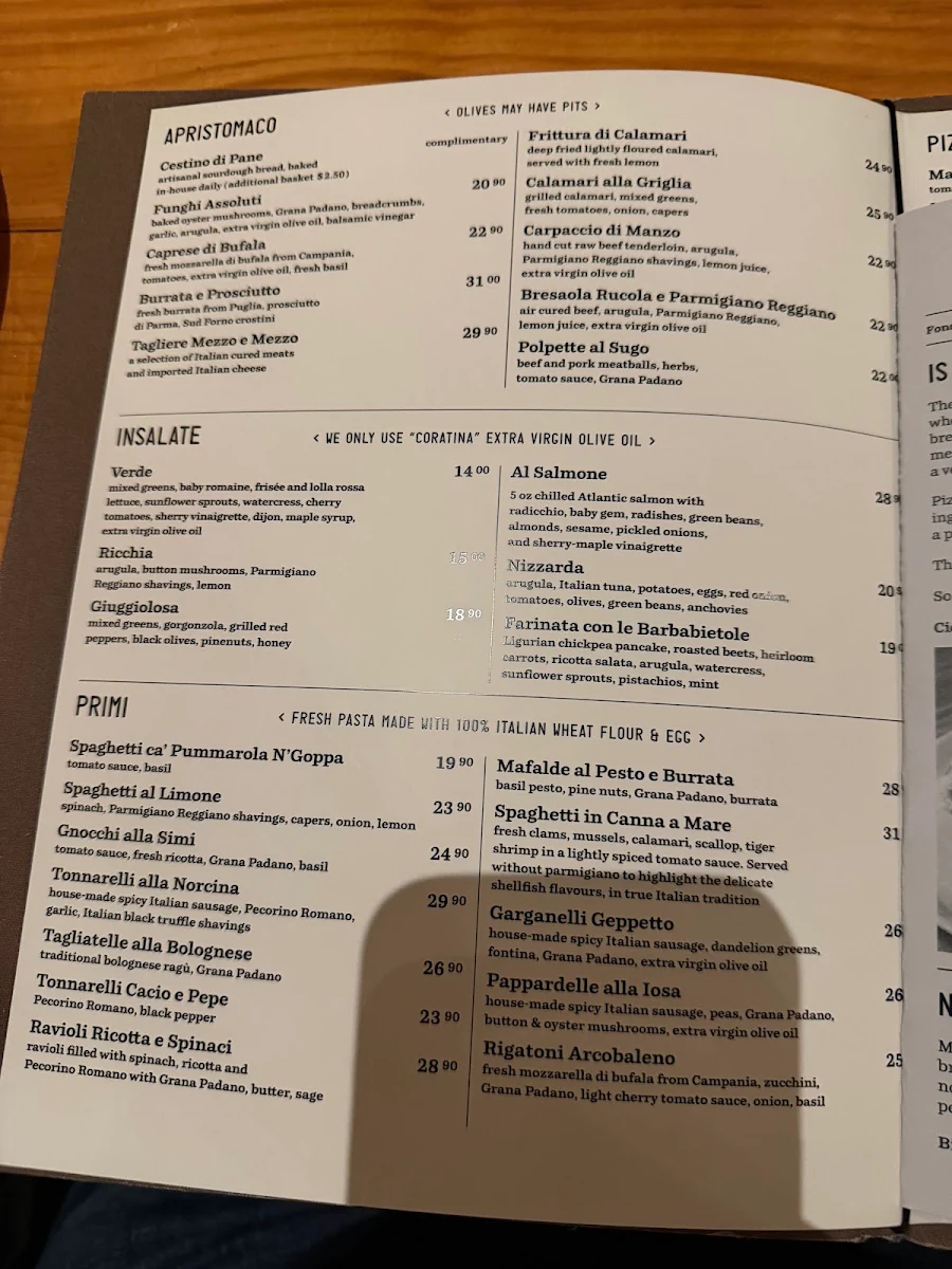 Menu, Terroni