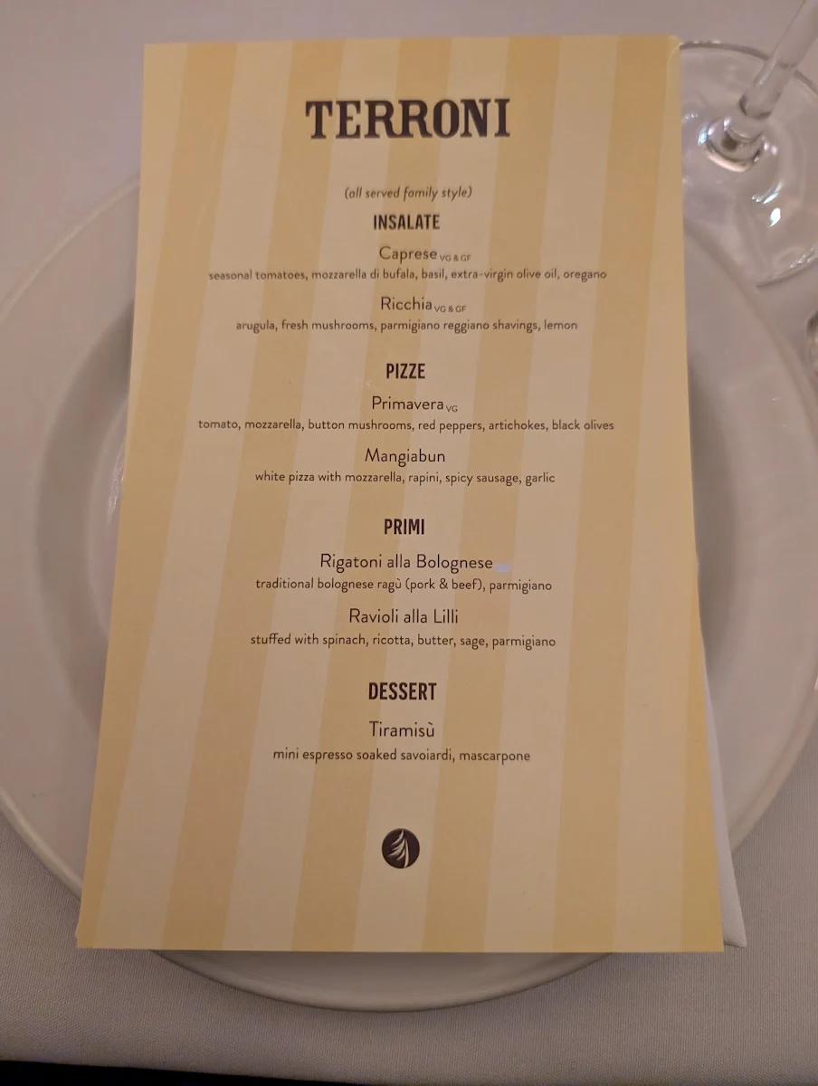 Menu, Terroni