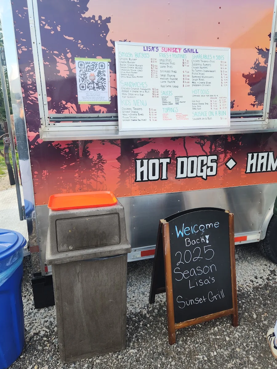 Menu, Lisa's Sunset Grill Food Truck