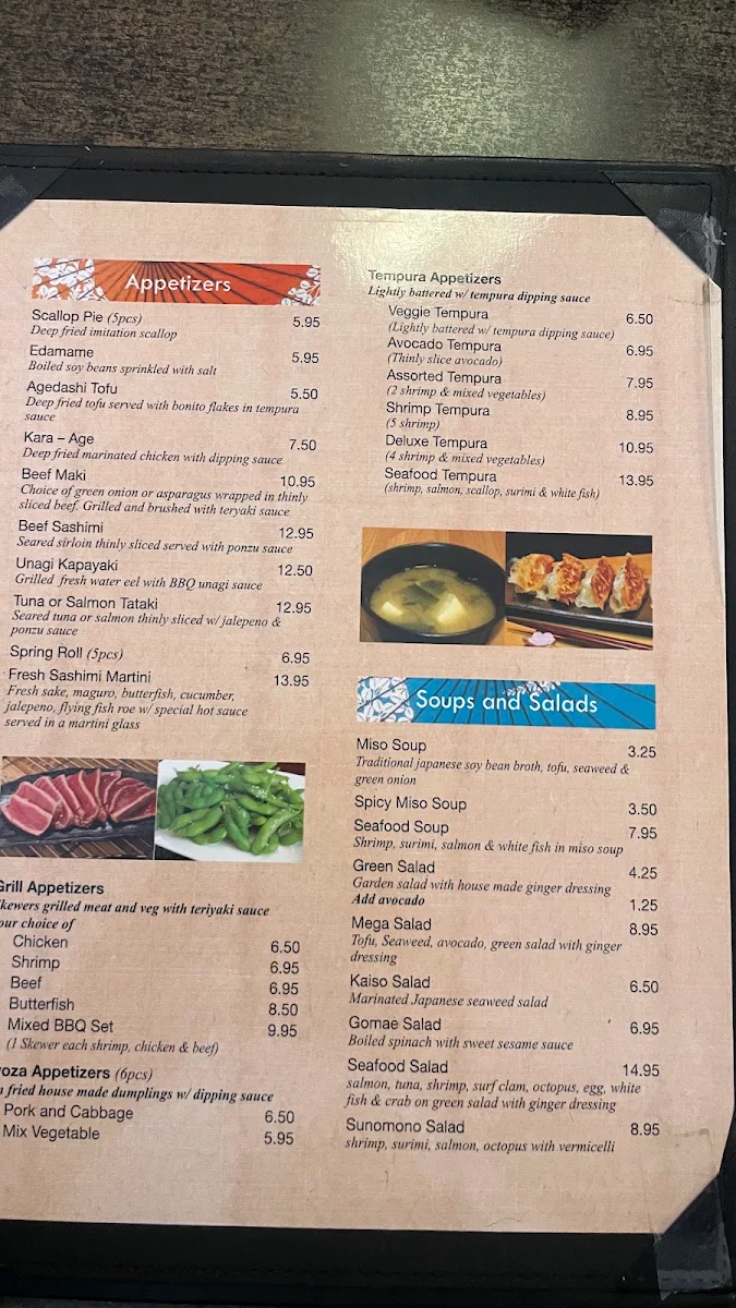 Menu, Wasabi House Quinpool