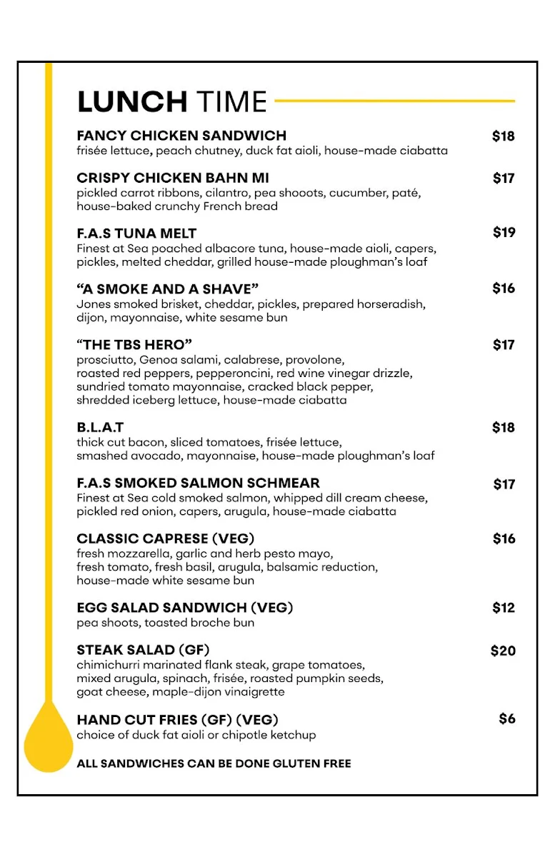 Menu, The Breakfast Shop