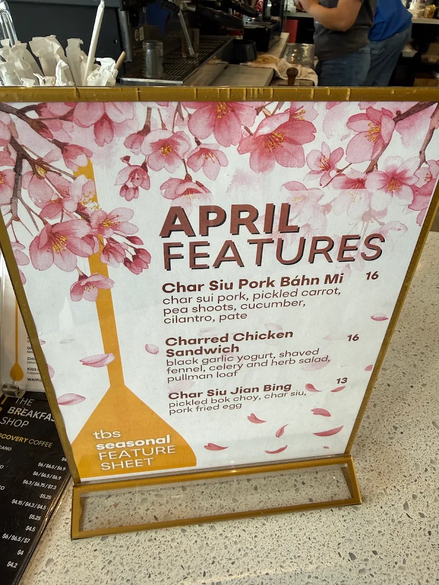 Menu, The Breakfast Shop