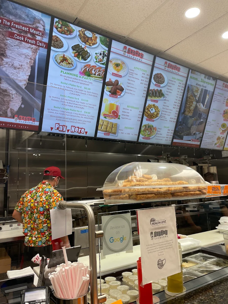 Menu, Basha's Shawarma