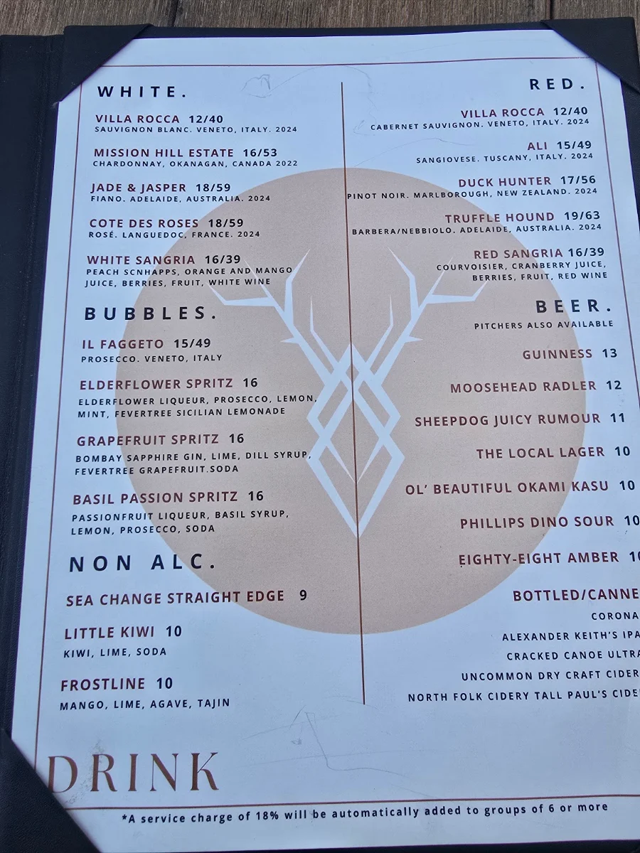 Menu, The Local - Eatery & Bar