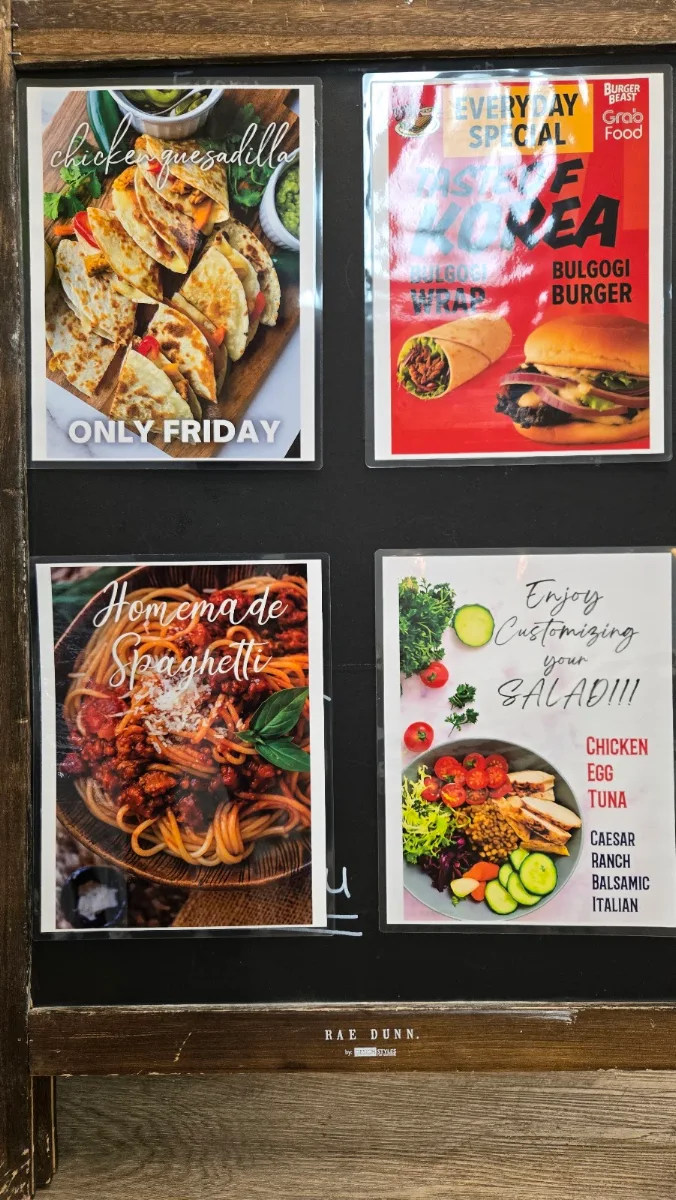 Menu, Mayfair Garden Cafe