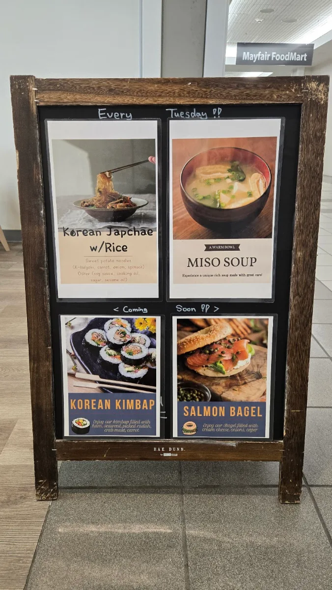 Menu, Mayfair Garden Cafe
