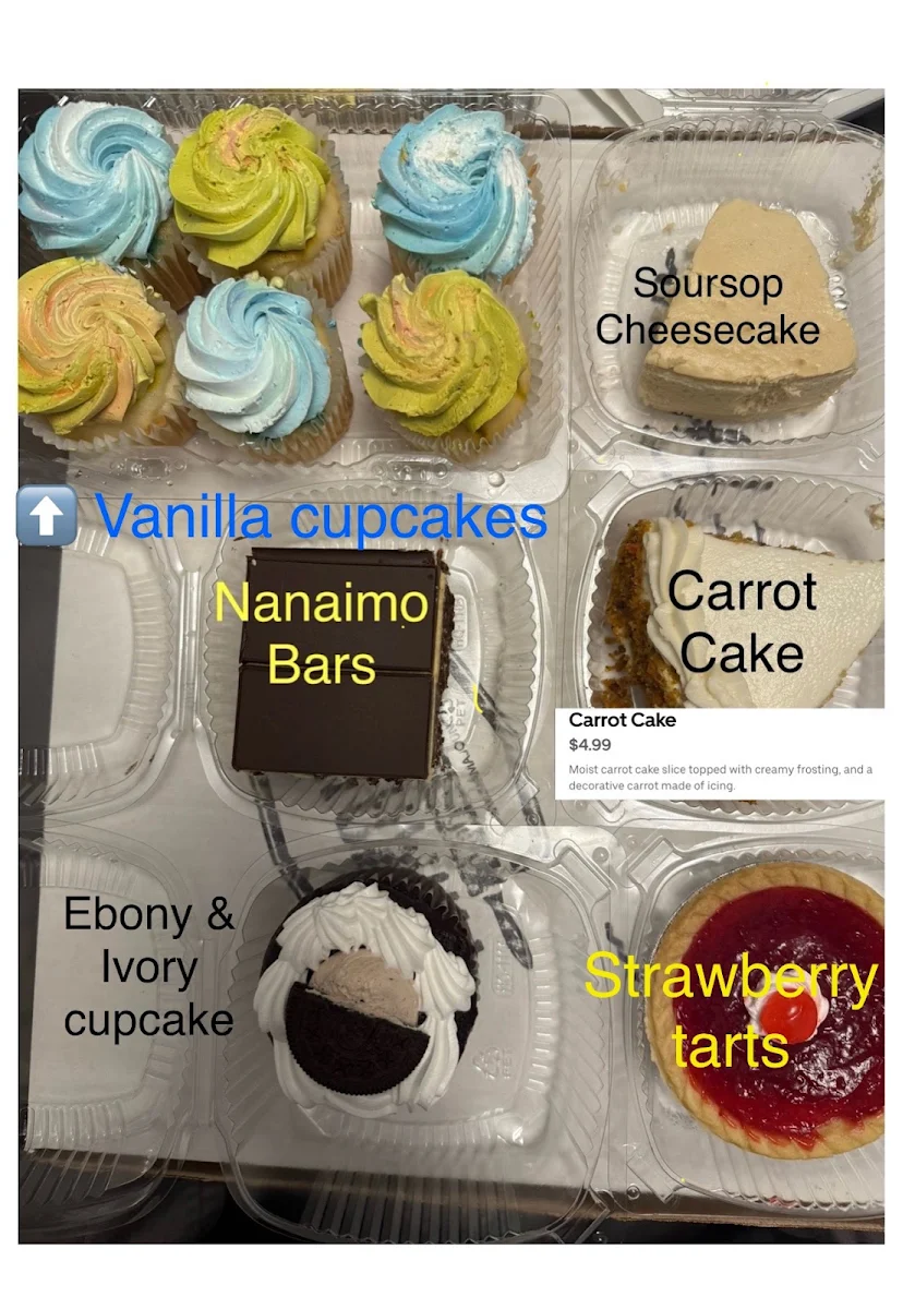 Menu, Captain C Cakes and Ice Cream