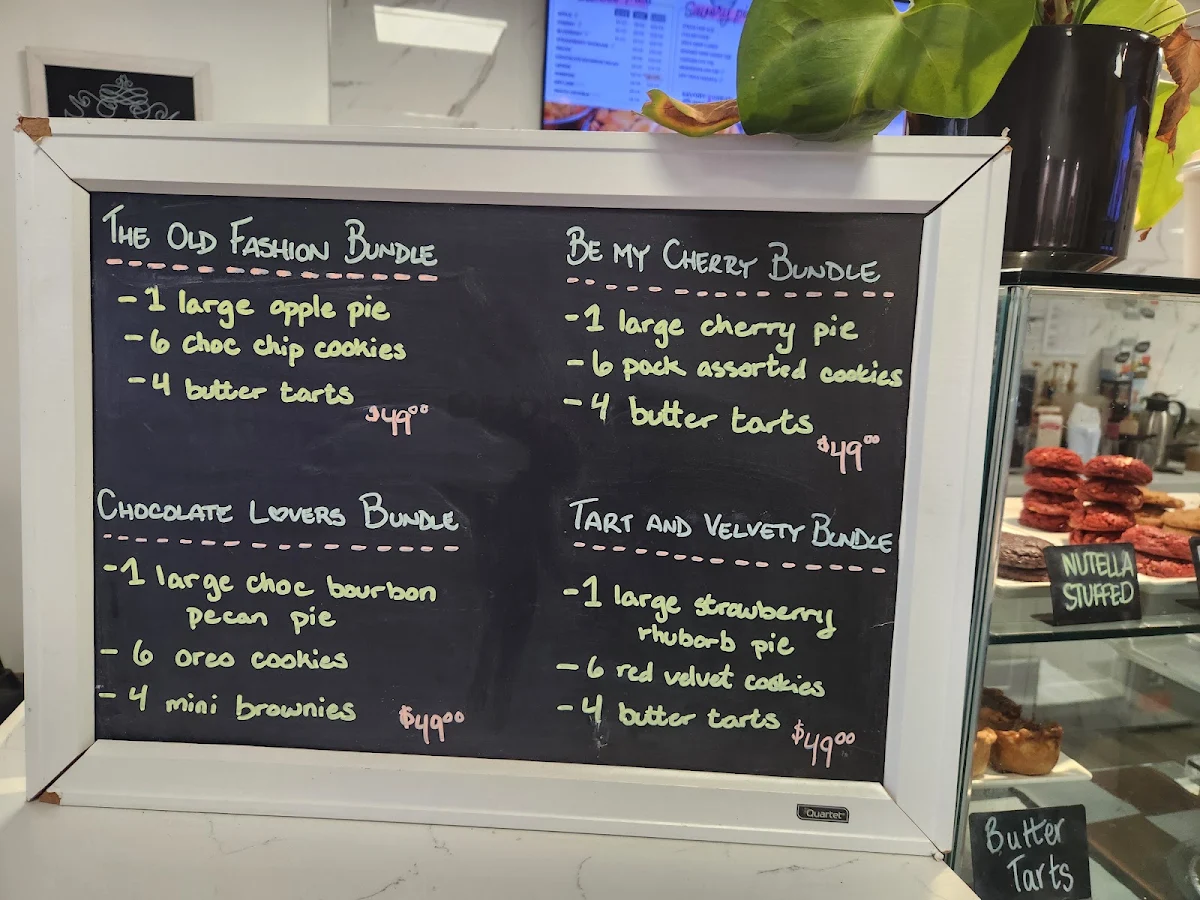 Menu, Sweetie Pie (Unionville)