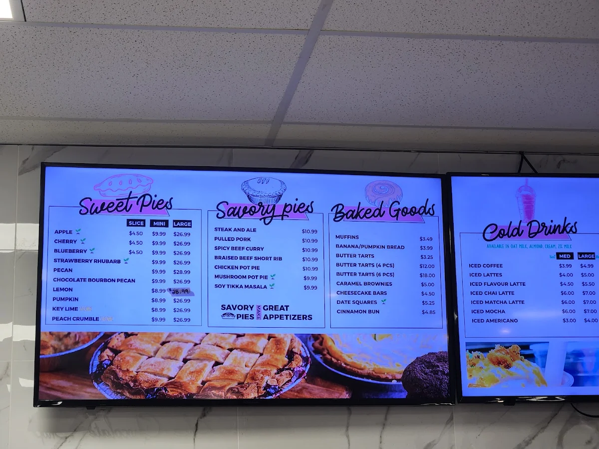 Menu, Sweetie Pie (Unionville)