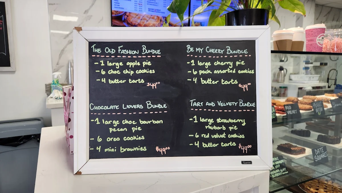 Menu, Sweetie Pie (Unionville)
