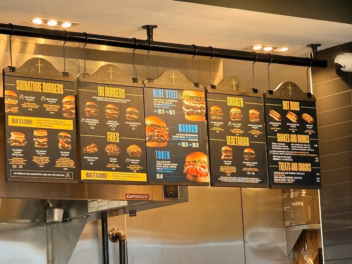 Menu, The Burger's Priest