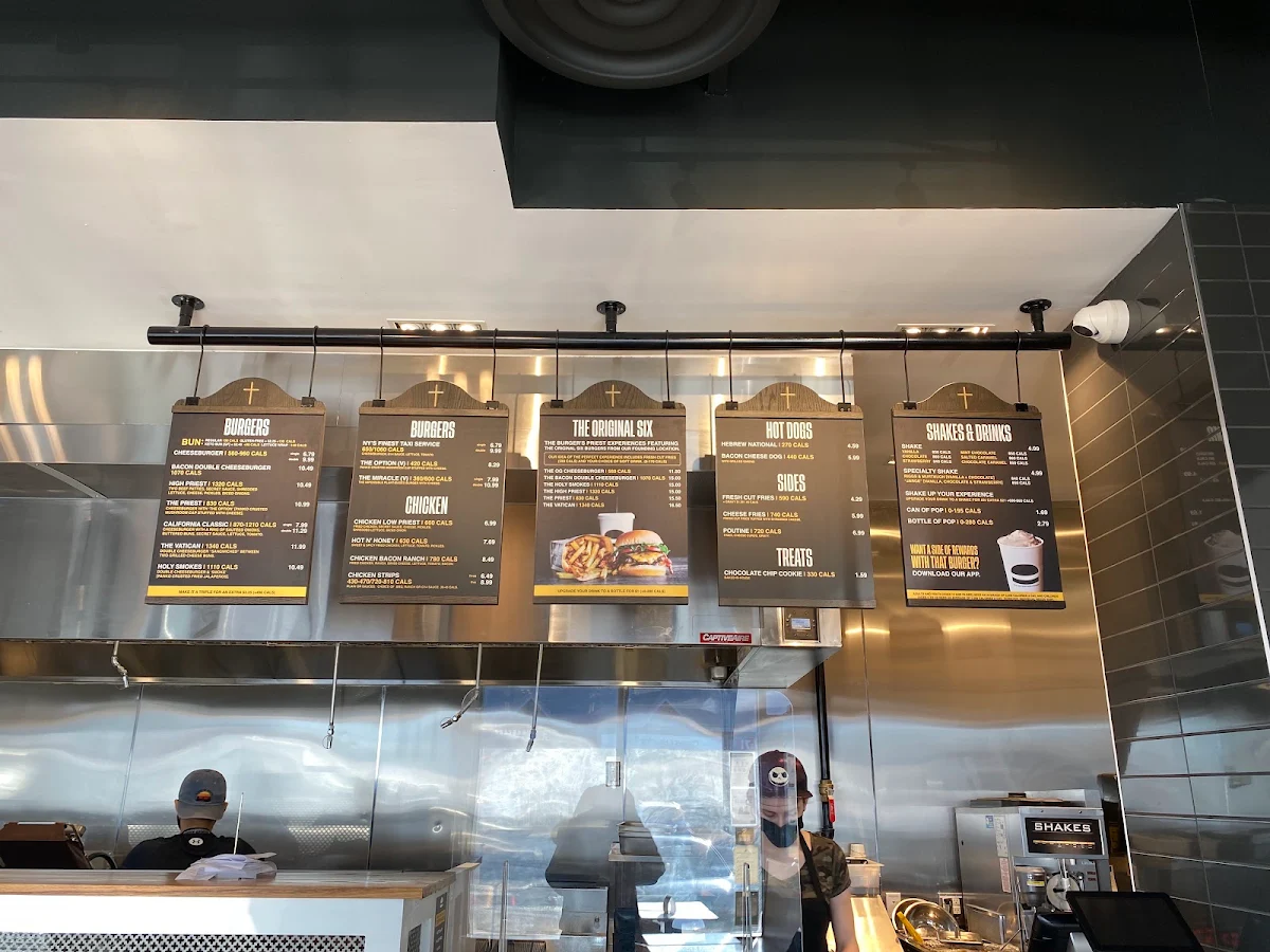 Menu, The Burger's Priest