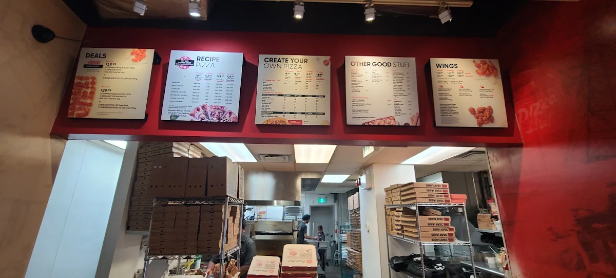 Menu, Pizza Hut