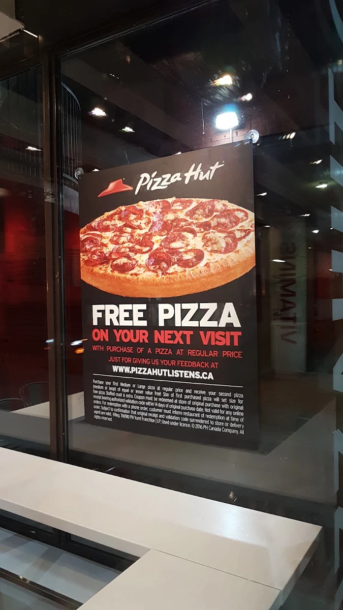 Menu, Pizza Hut
