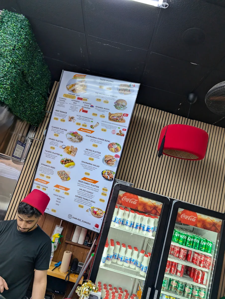 Menu, Mr. Fez Shawarma (Byward)