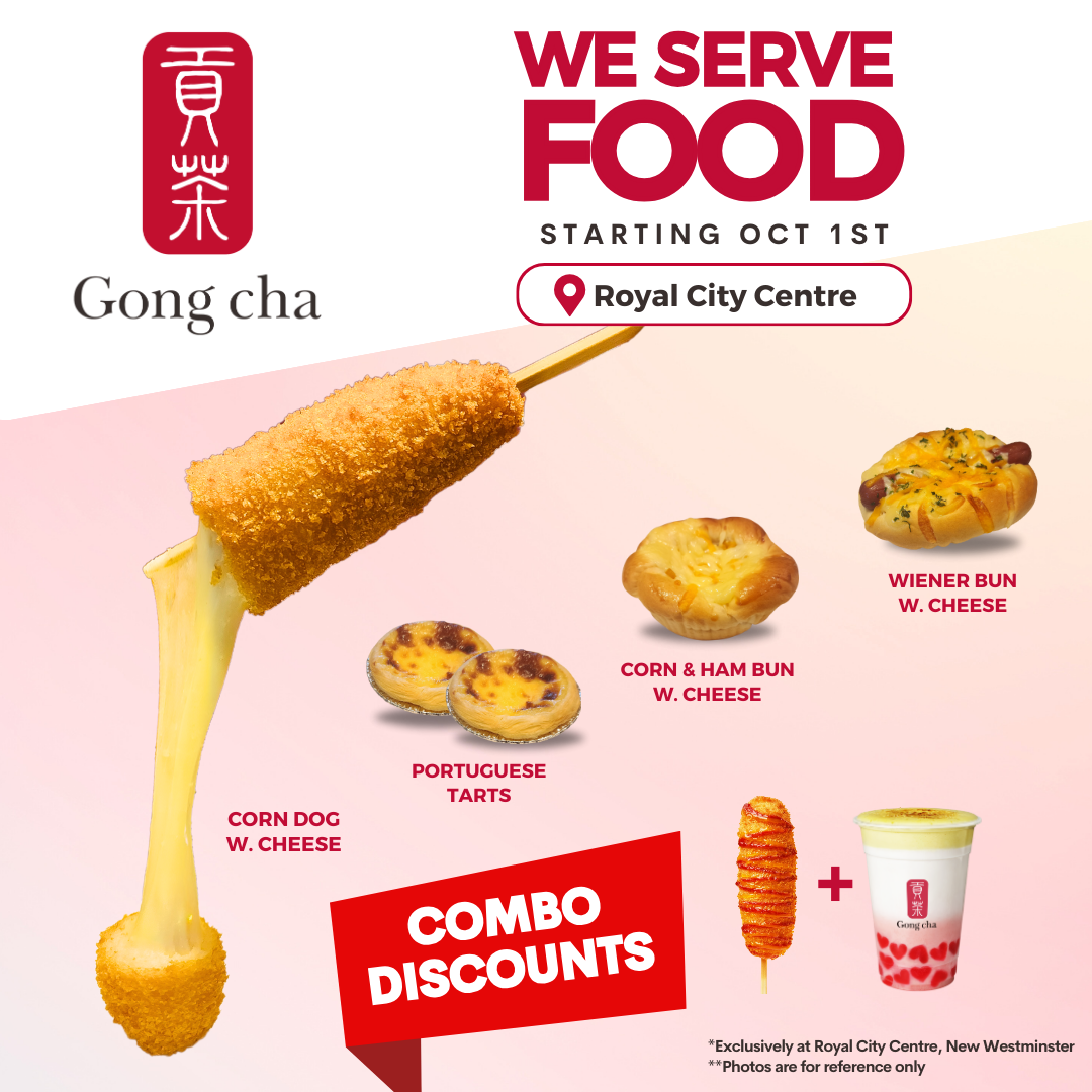 Menu, Gong Cha New West (Royal City Centre)