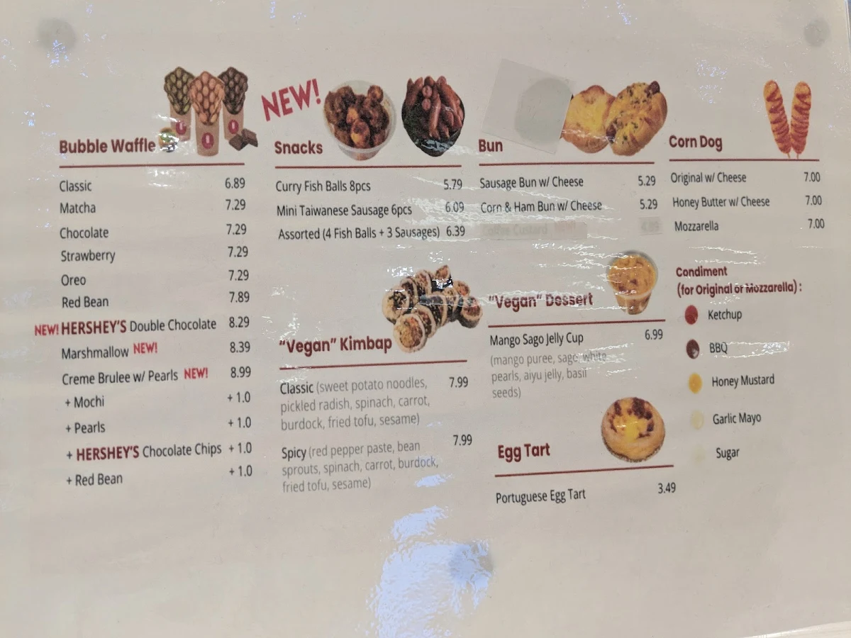 Menu, Gong Cha New West (Royal City Centre)