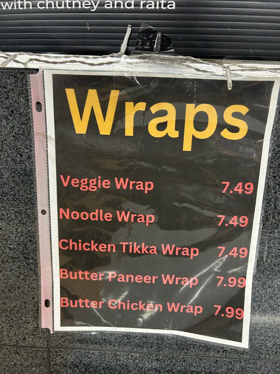 Menu, Sizzle & Spice - Truro Heights