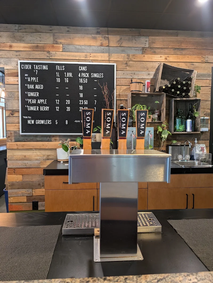 Menu, Soma Craft Cidery