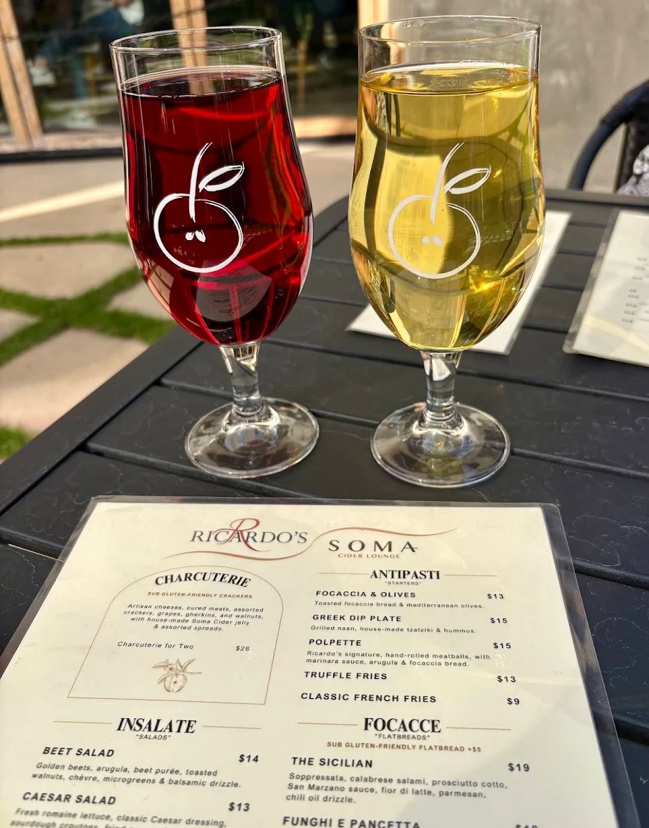 Menu, Soma Craft Cidery