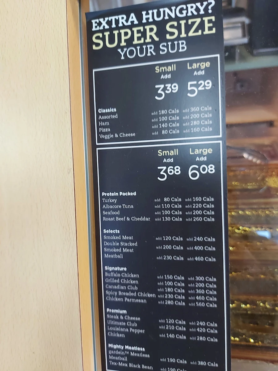 Menu, MR.SUB