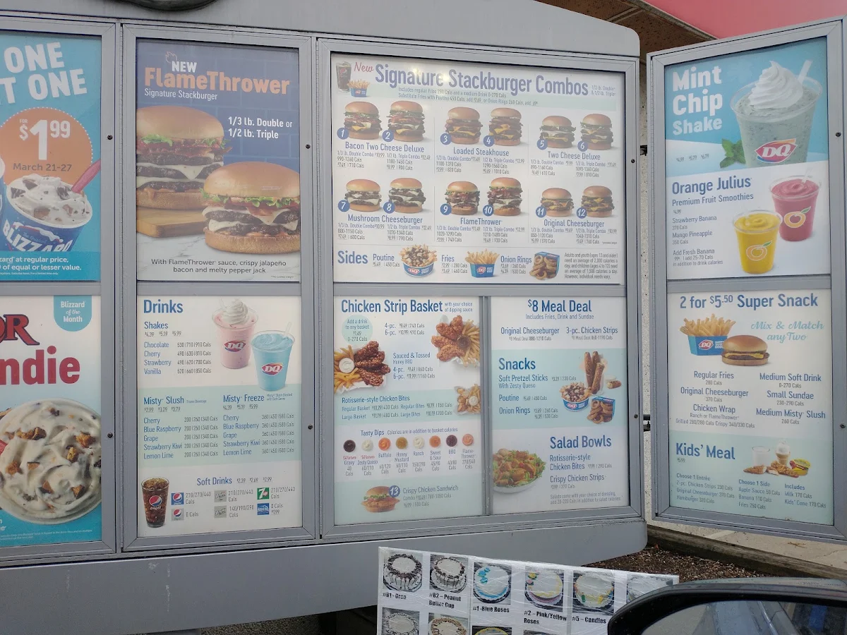 Menu, Dairy Queen Grill & Chill
