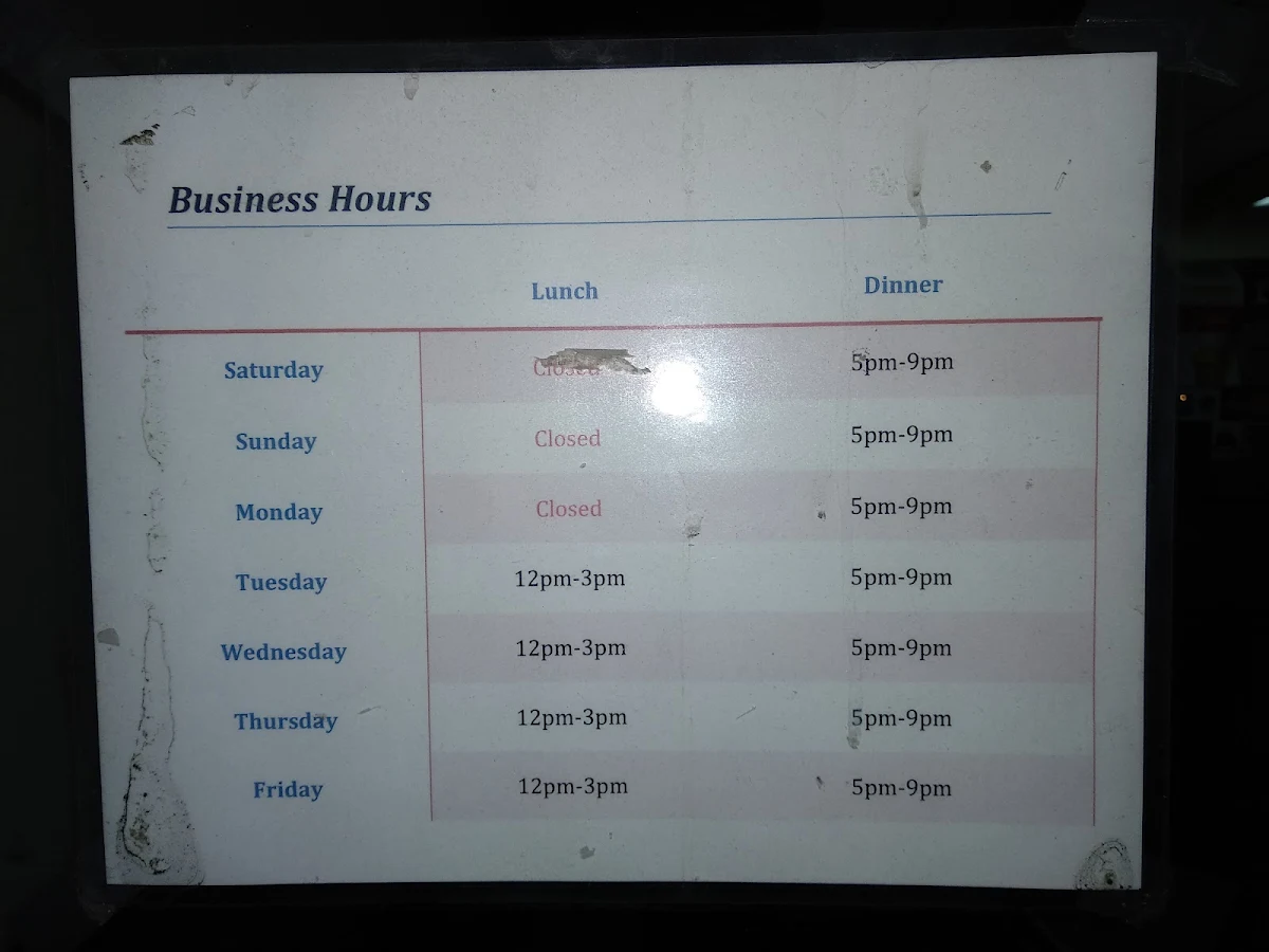 Menu, Khmer Thai Restaurant