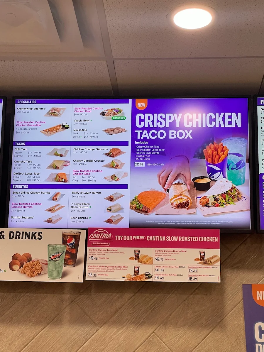 Menu, Taco Bell