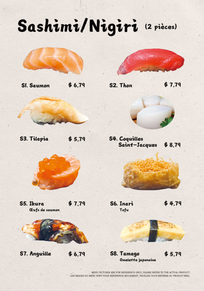 Menu, Ichiraku Kawaki
