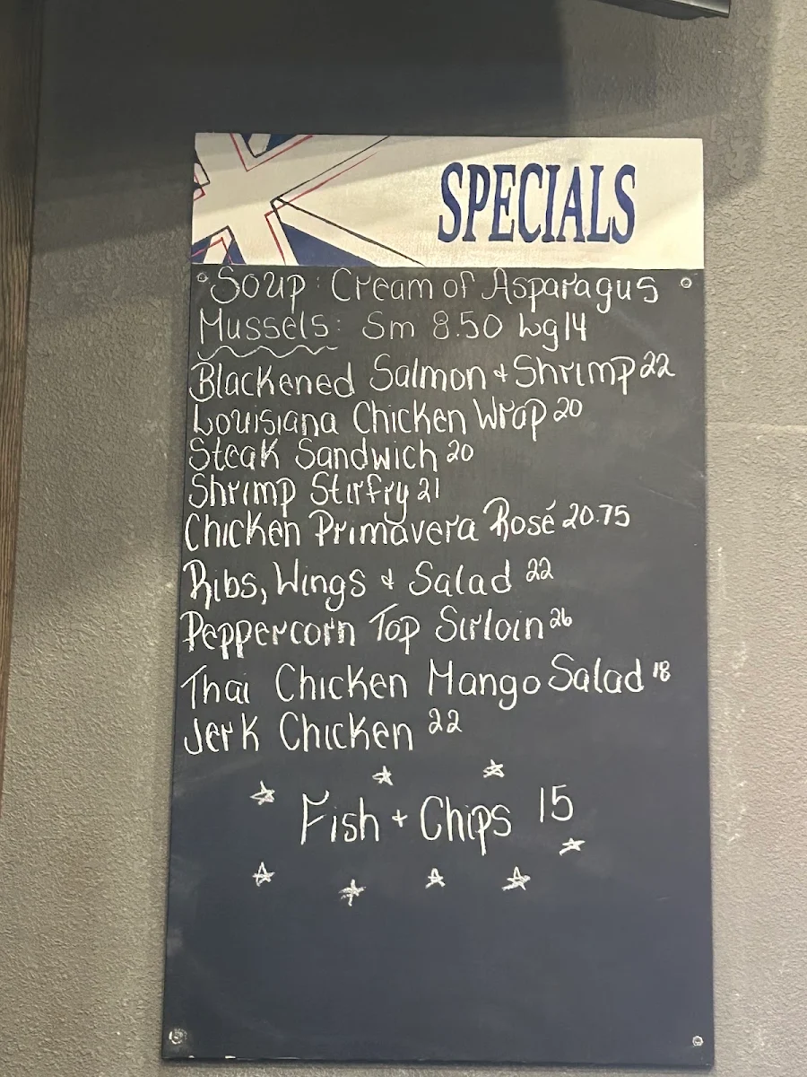Menu, Fiddle And Firkin