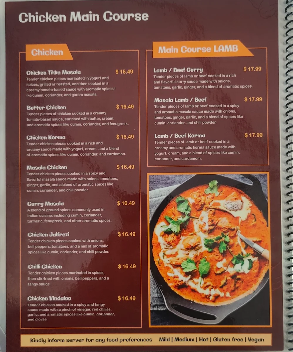 Menu, Spicy Saga