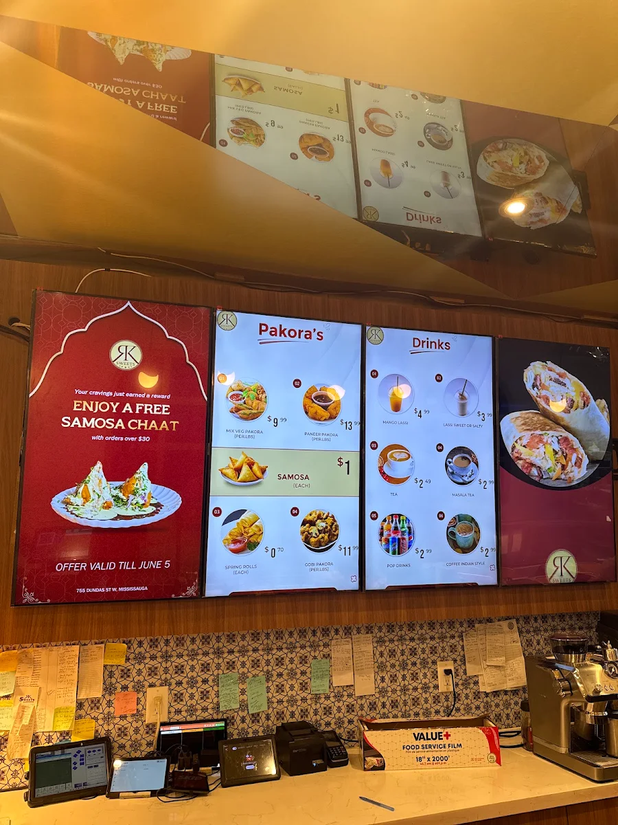 Menu, RK sweets