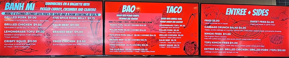 Menu, Banh Mi Boys