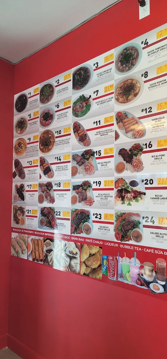 Menu, Soleil du Vietnam