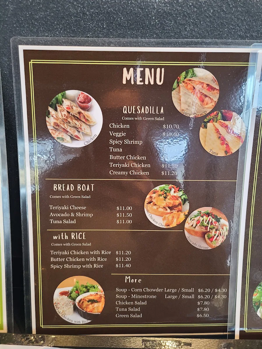 Menu, Sweet Home Cafe