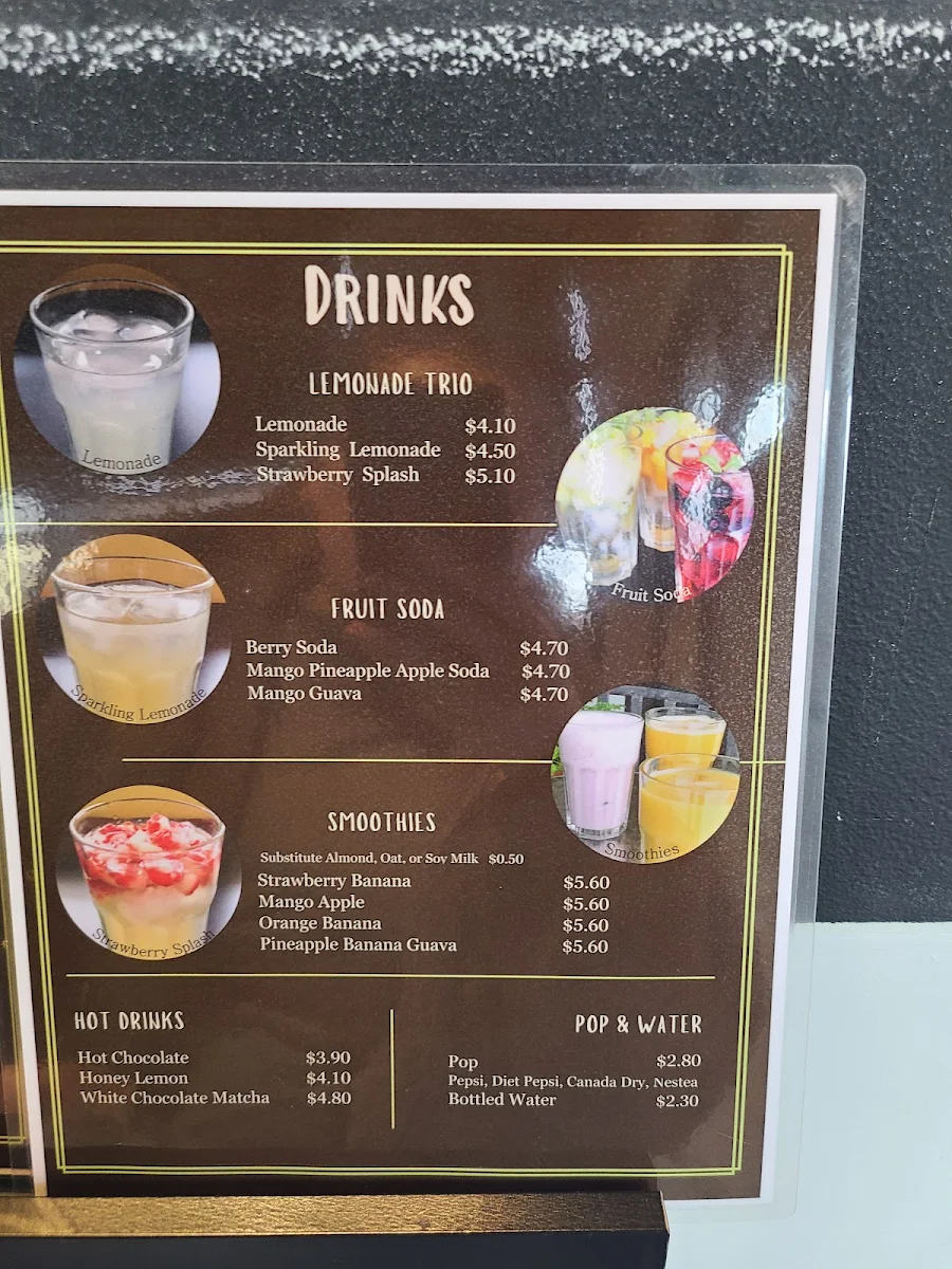 Menu, Sweet Home Cafe