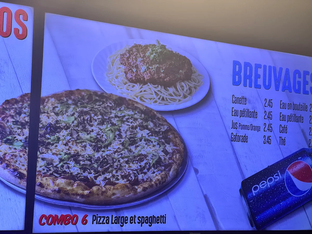 Menu, Pizzama Inc