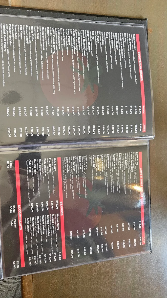 Menu, Tomato's
