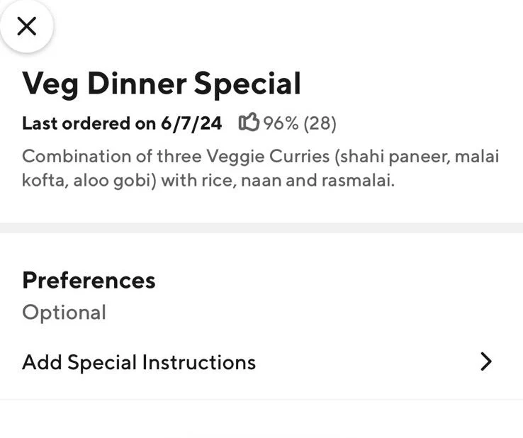 Menu, Tomato's