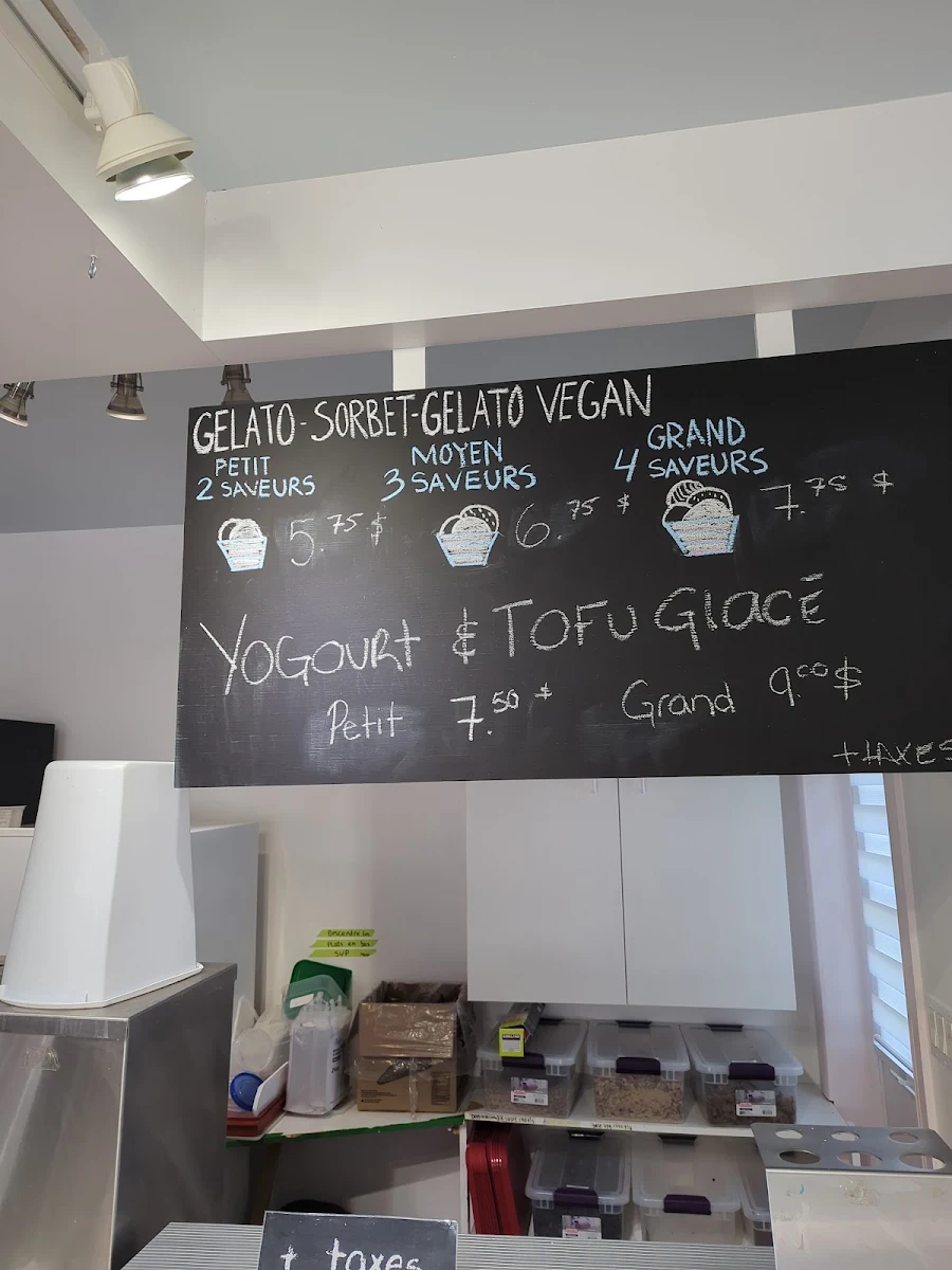 Menu, Bar laitier La Frizette