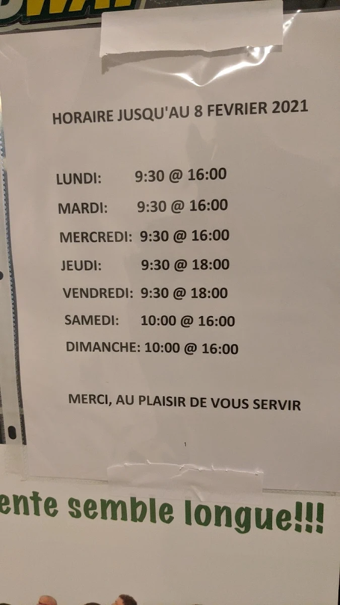 Menu, Subway